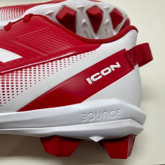 adidas Icon 7 MD Baseball Cleats Mens Sz 10 Red Ironskin I.1.9 Sporty - Picture 13 of 16